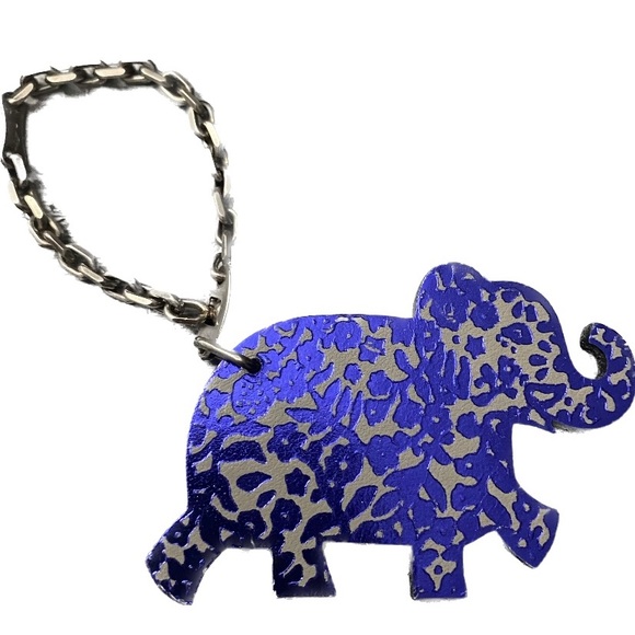 Hermes Other - HERMES Leather Lucky Haiti Elephant Key Chain